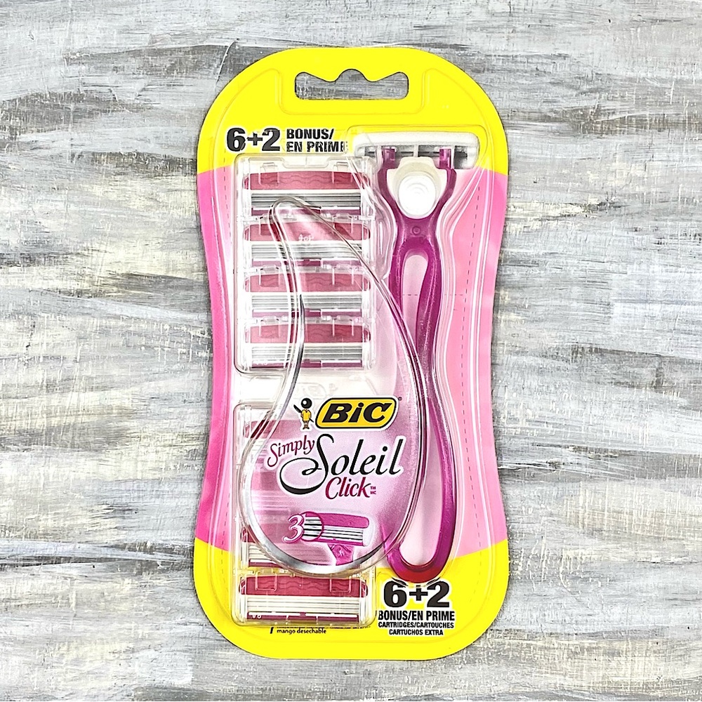 NWT Bic Simply Soleil Click 8-Count Razors 3-Blade Cocoa Butter Disposable Shave